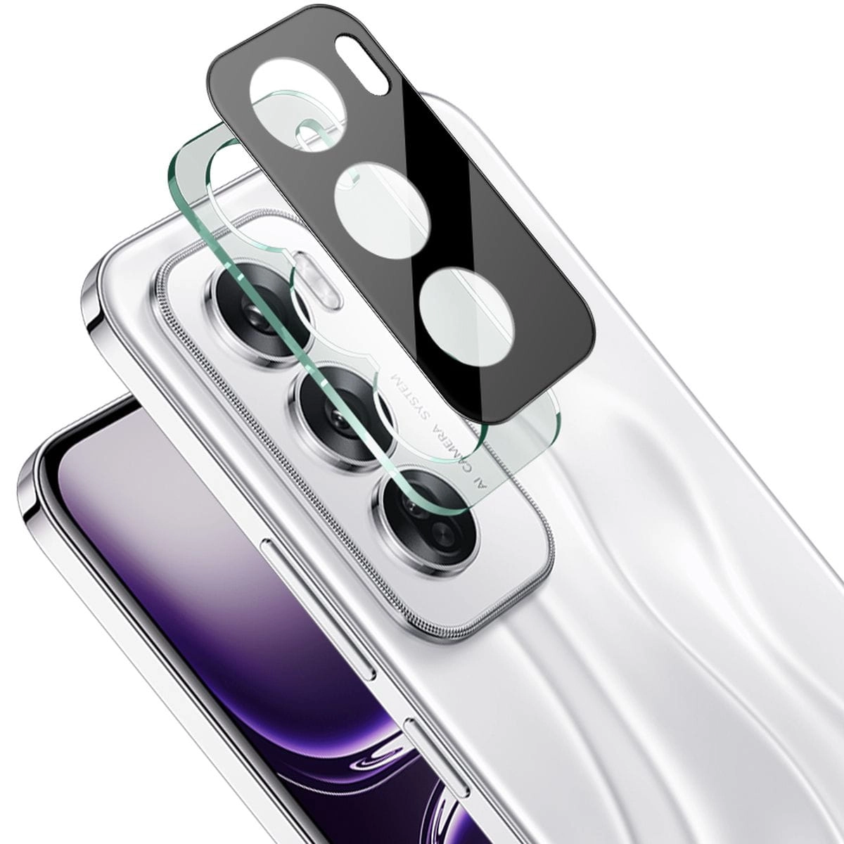 Szkło ochronne Bizon na aparat Lens do Oppo Reno 12/12 Pro 2 sztuki