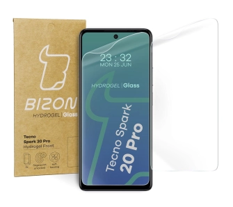 Folia hydrożelowa Bizon na ekran Hydrogel Front do Tecno Spark 20 Pro 2 sztuki