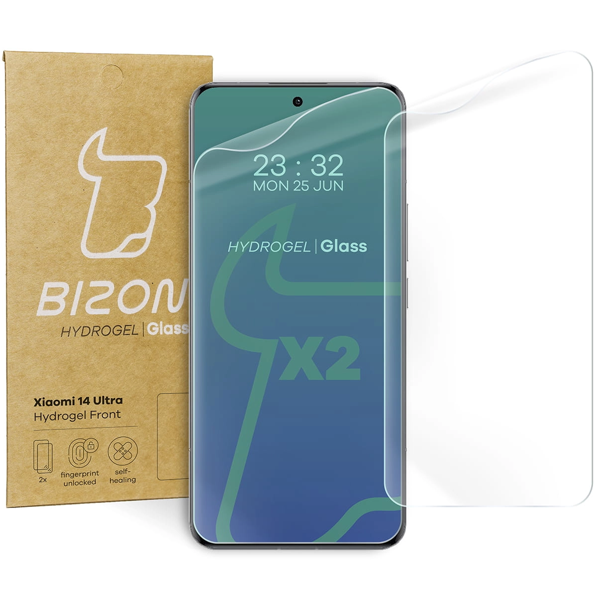 Folia hydrożelowa Bizon na ekran Hydrogel Front do Xiaomi 14 Ultra 2 sztuki
