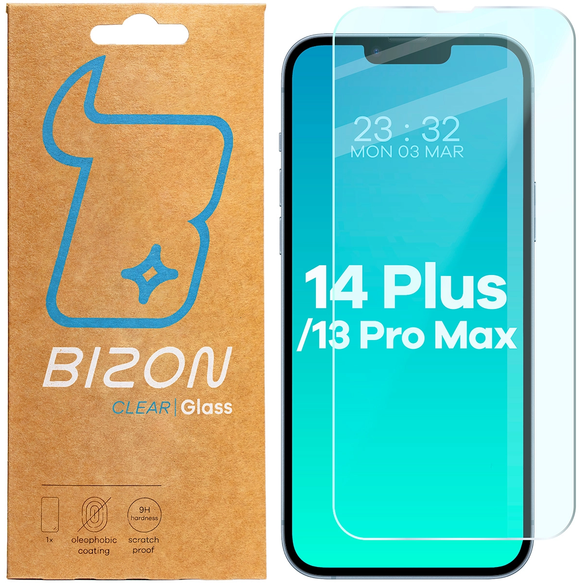 Szkło hartowane Bizon Clear 2 do iPhone 14 Plus/iPhone 13 Pro Max