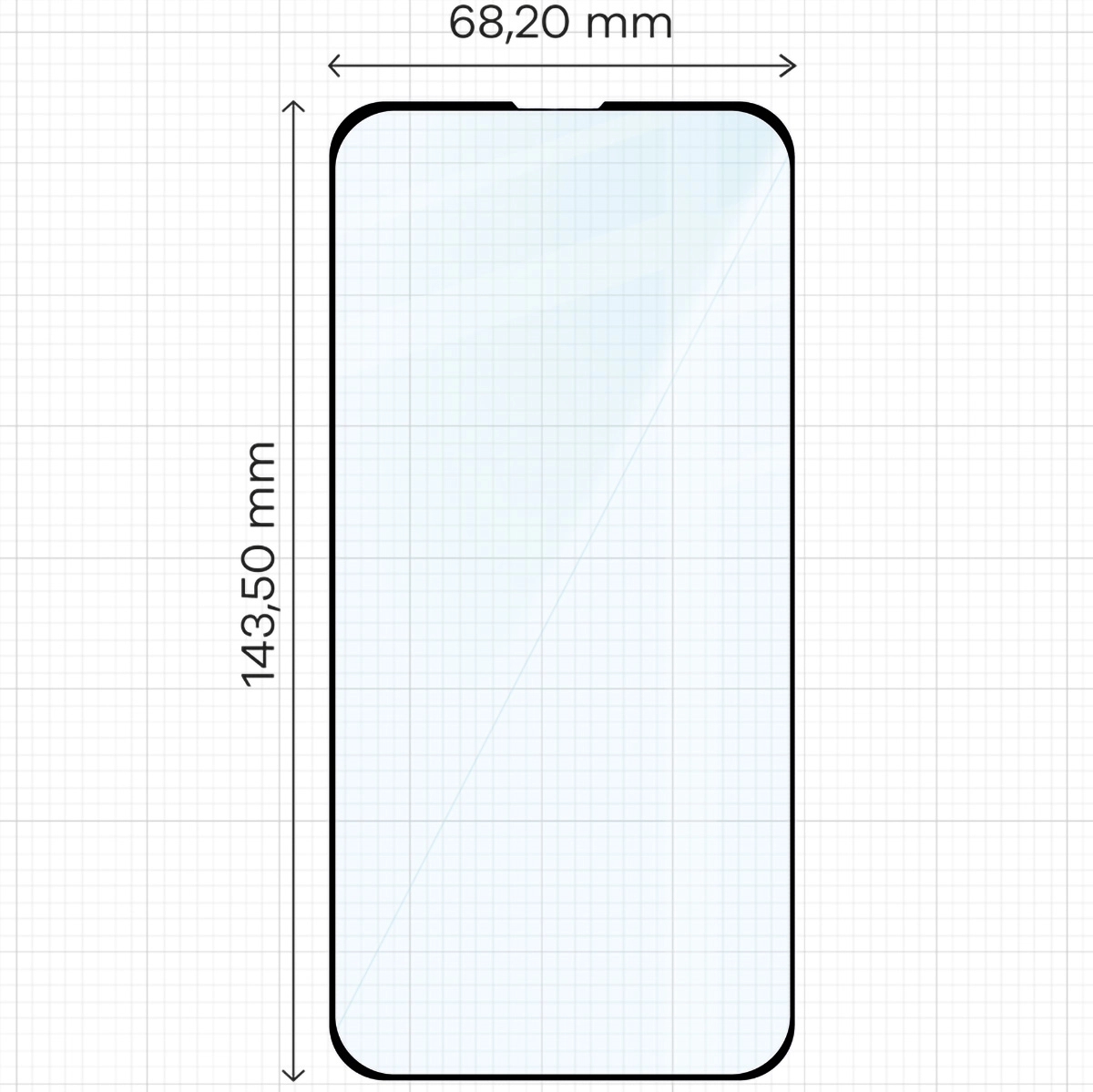 Szkło hartowane Bizon pełne Edge 2 do iPhone 16e/14/13/13 Pro