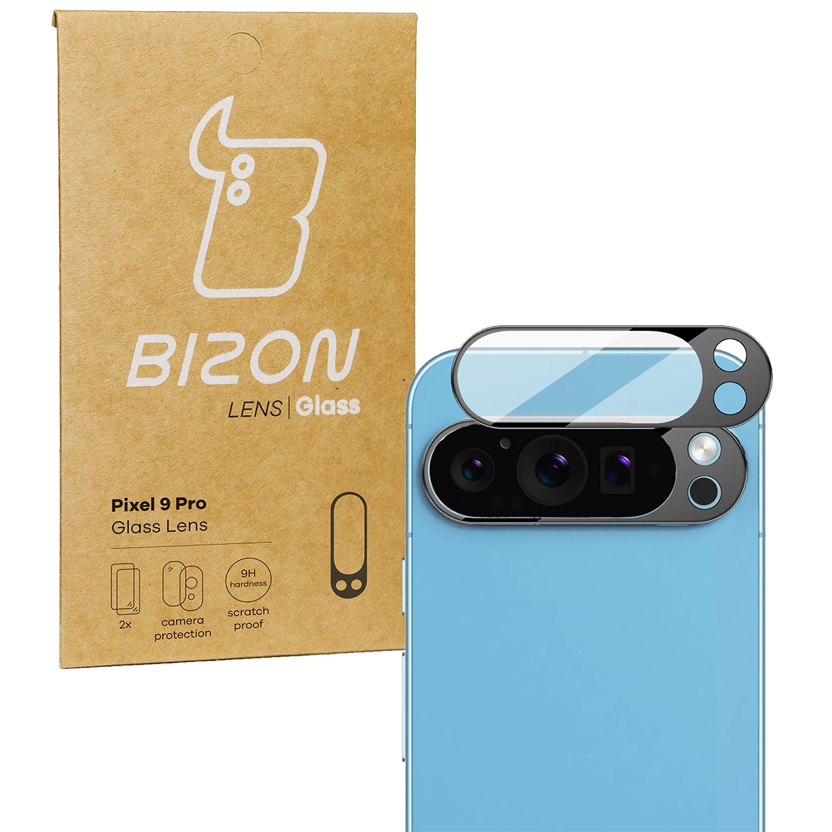 Szkło ochronne Bizon na aparat Lens do Pixel 9 Pro 2 sztuki