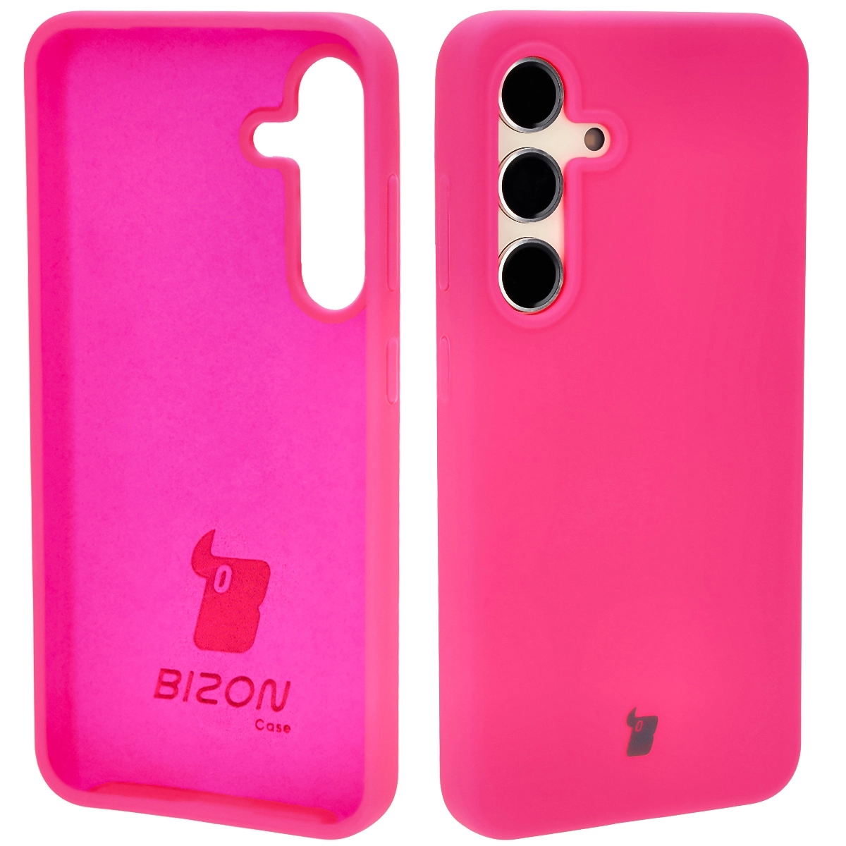 Etui Bizon Silikonowe Soft do Galaxy S24 Neonowo-różowy