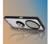 Etui Bizon z uchwytem na palec Hybrid Ring do Xiaomi Redmi 14C 4G / POCO C75 Przydymione z czarną ramką