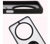 Etui Bizon z uchwytem na palec Hybrid Ring do Xiaomi Redmi 14C 4G / POCO C75 Przydymione z czarną ramką