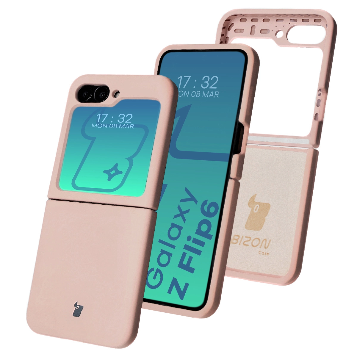 Etui Bizon Silikonowe Soft do Galaxy Z Flip6 Granatowy