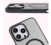 Etui Bizon MatteO z MagSafe do iPhone 16 Pro Półprzezroczyste z czarną ramką