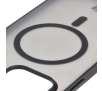 Etui Bizon MatteO z MagSafe do iPhone 16 Pro Półprzezroczyste z czarną ramką