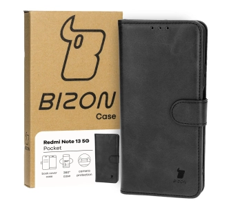 Etui Bizon z klapką Pocket do Xiaomi Poco X6/Xiaomi Redmi Note 13 Pro 5G Czarny