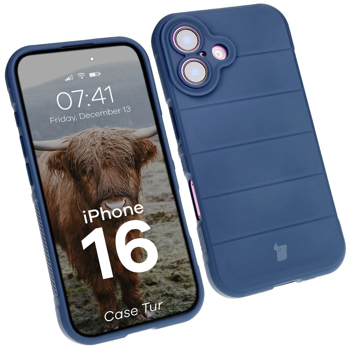 Etui Bizon Tur do iPhone 16 Dark Blue