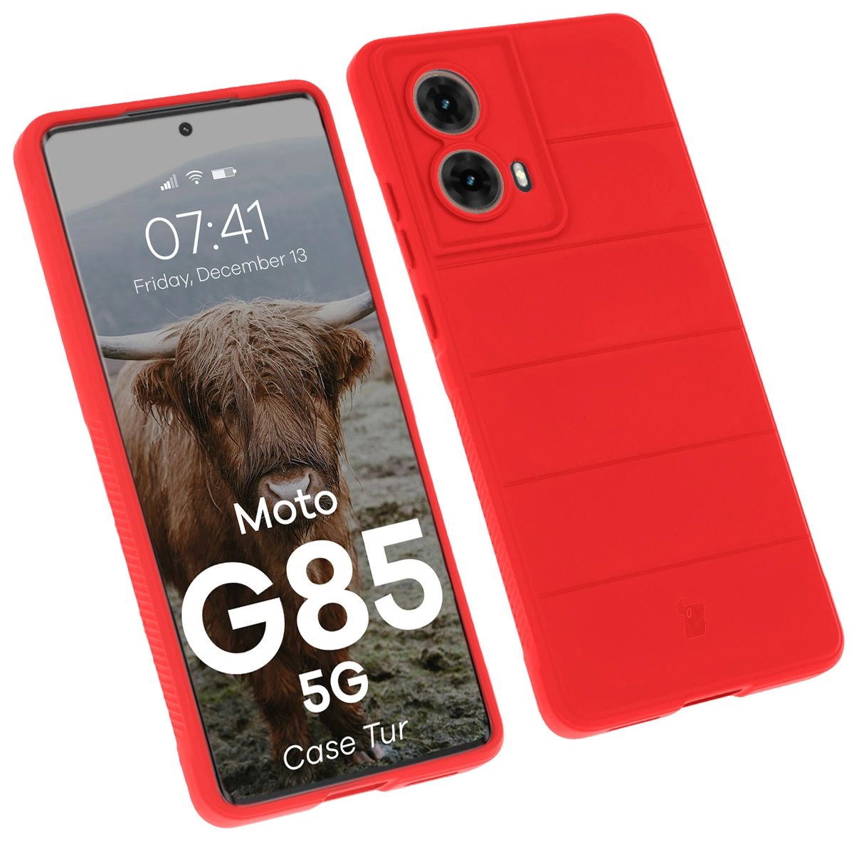 Etui Bizon Tur do Motorola Moto G85 5G Red