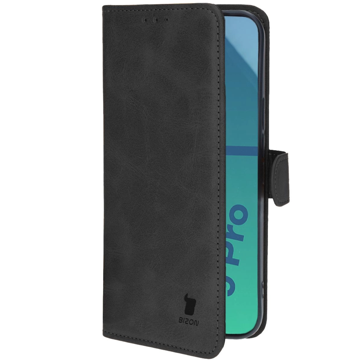 Etui Bizon z klapką Pocket do Google Pixel 9 Pro XL Czarny