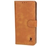 Etui Bizon z klapką Pocket do Galaxy S25 Plus/S24 Plus Brązowy