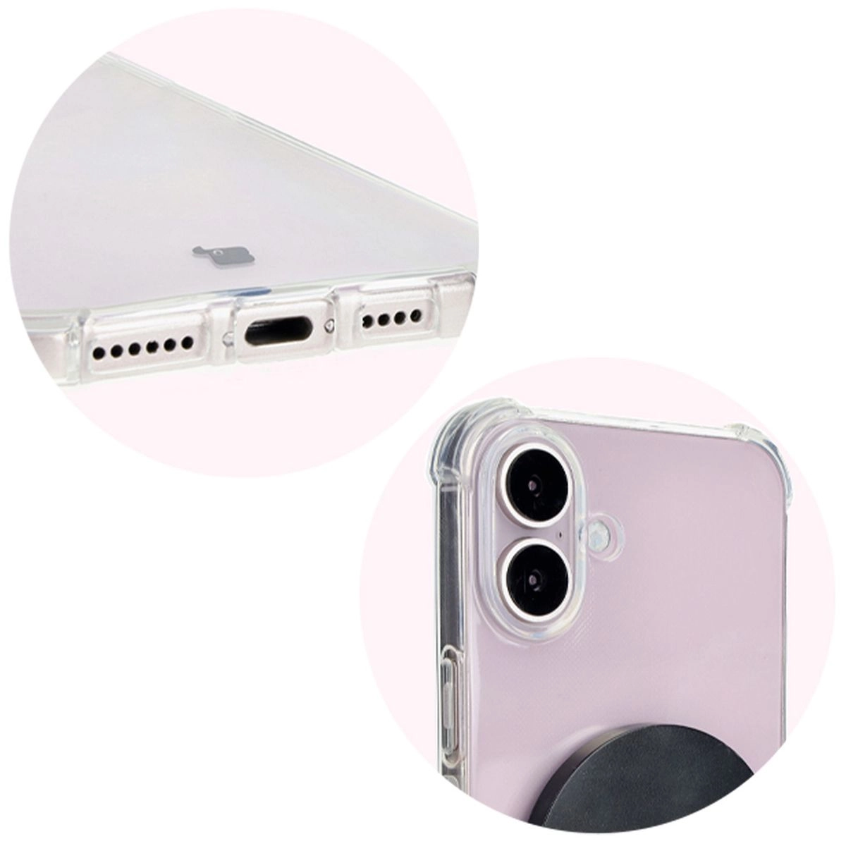 Etui Bizon Elastyczne Salpa do iPhone 16 Przezroczysty