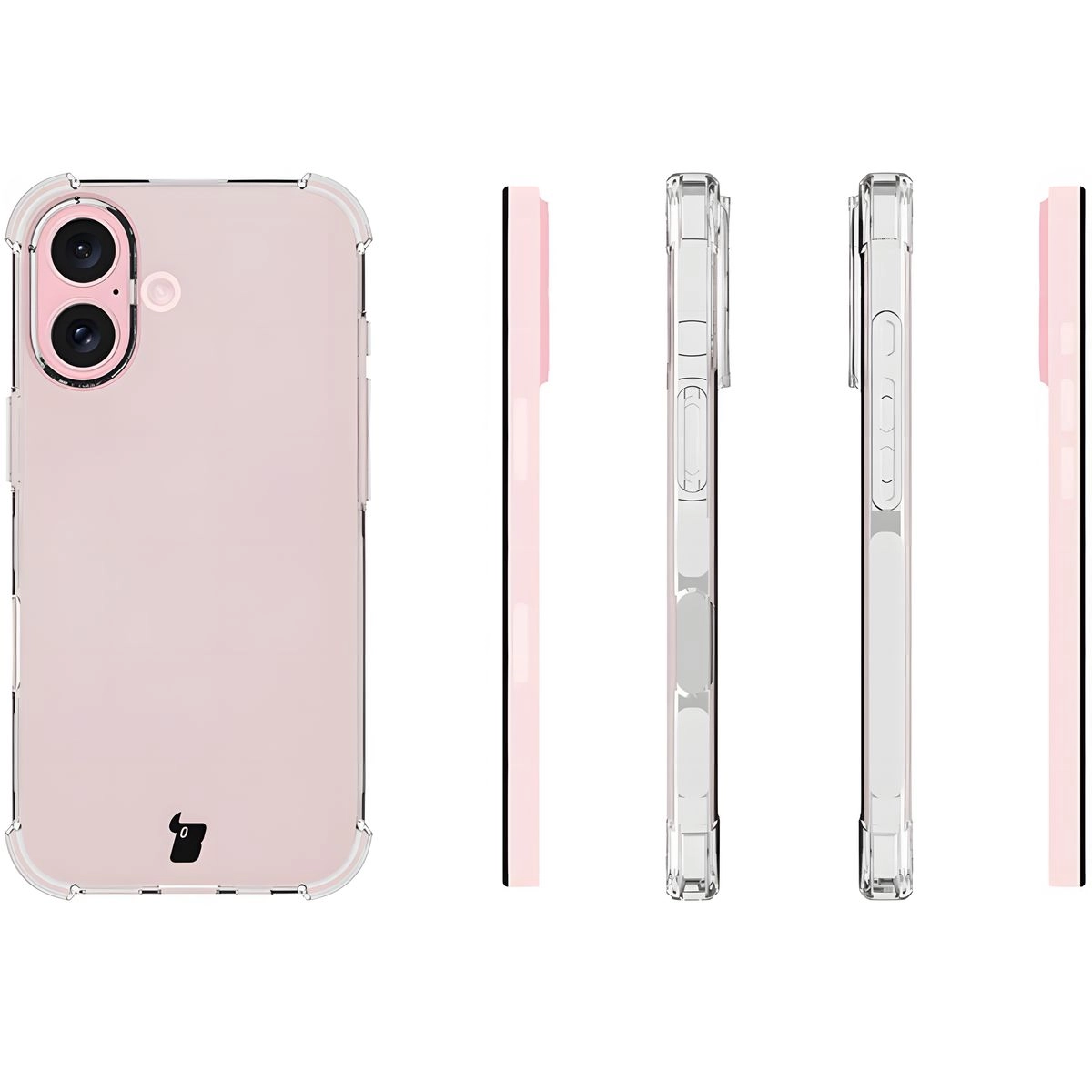 Etui Bizon Elastyczne Salpa do iPhone 16 Przezroczysty