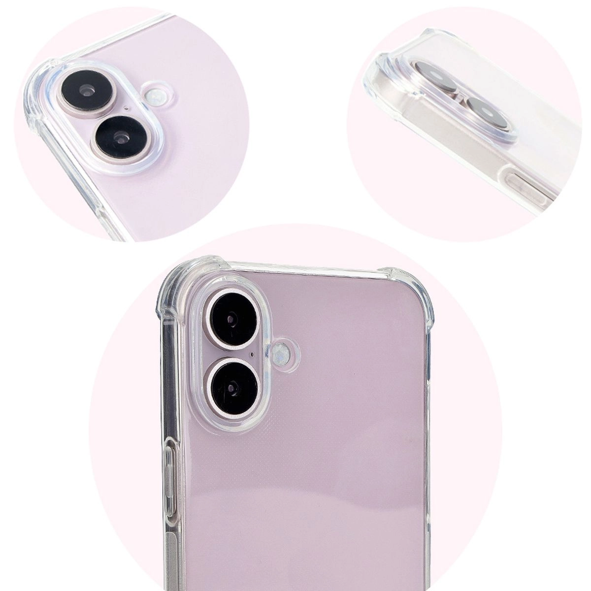 Etui Bizon Elastyczne Salpa do iPhone 16 Przezroczysty