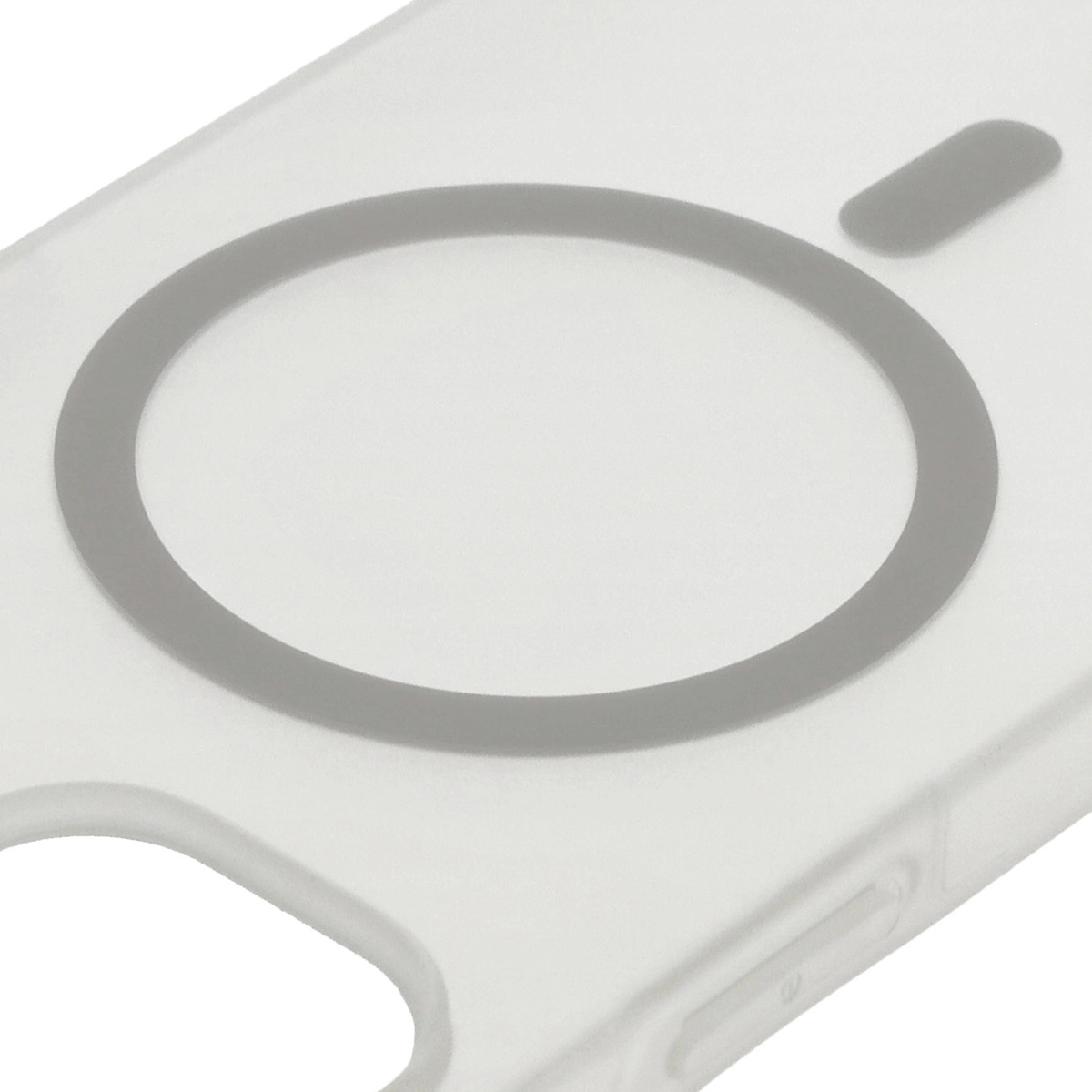 Etui Bizon MatteO z MagSafe do iPhone 14 / iPhone 13 Półprzezroczyste z przezroczystą ramką