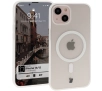 Etui Bizon MatteO z MagSafe do iPhone 14 / iPhone 13 Półprzezroczyste z przezroczystą ramką