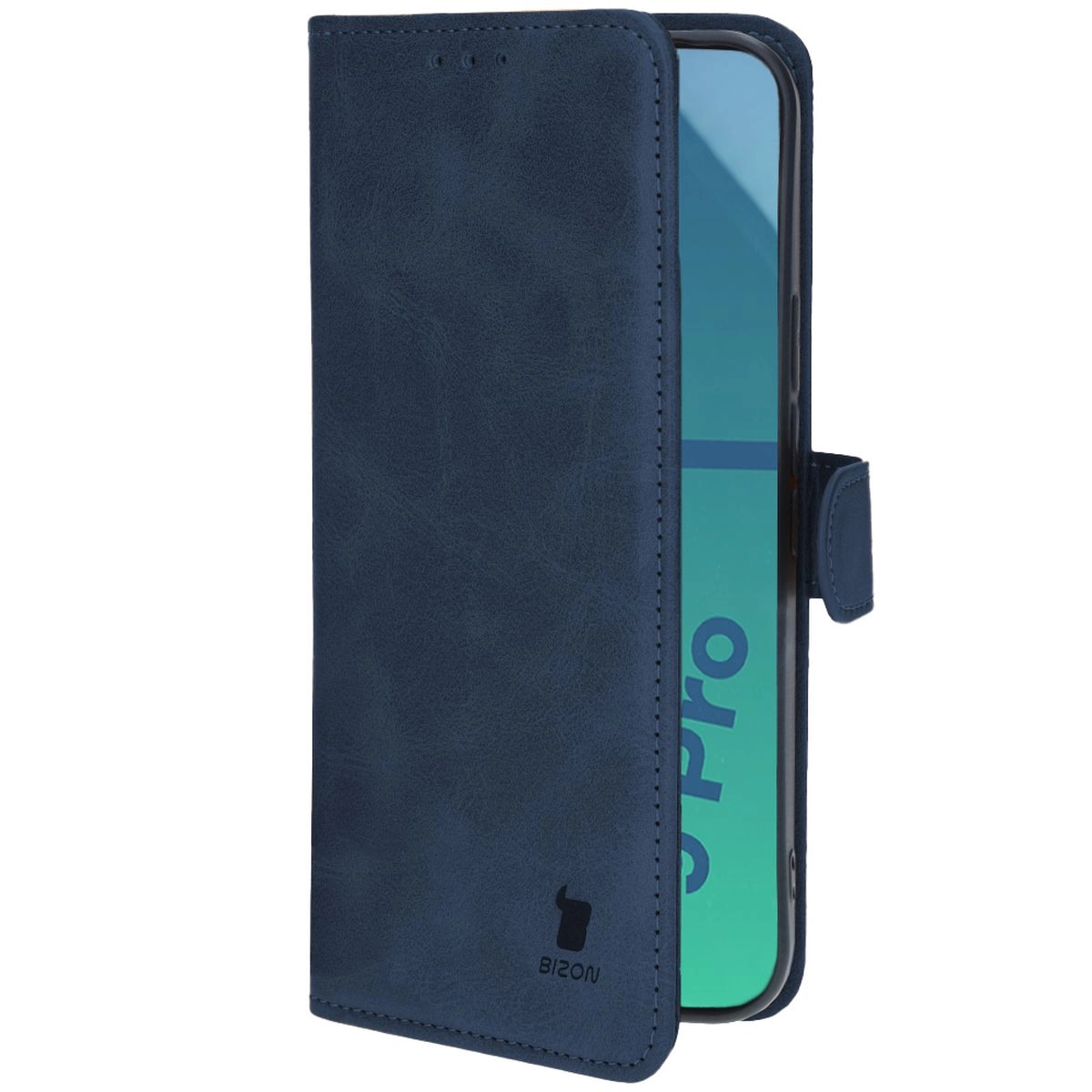 Etui Bizon z klapką Pocket do Google Pixel 9 Pro XL Granatowy