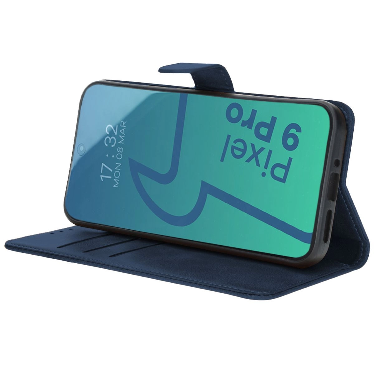 Etui Bizon z klapką Pocket do Google Pixel 9 Pro XL Granatowy