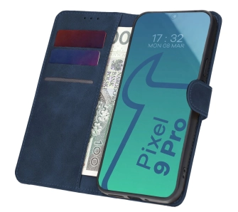 Etui Bizon z klapką Pocket do Google Pixel 9 Pro XL Granatowy