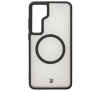 Etui Bizon MatteO z MagSafe do Samsung Galaxy S24 Plus Półprzezroczyste z czarną ramką