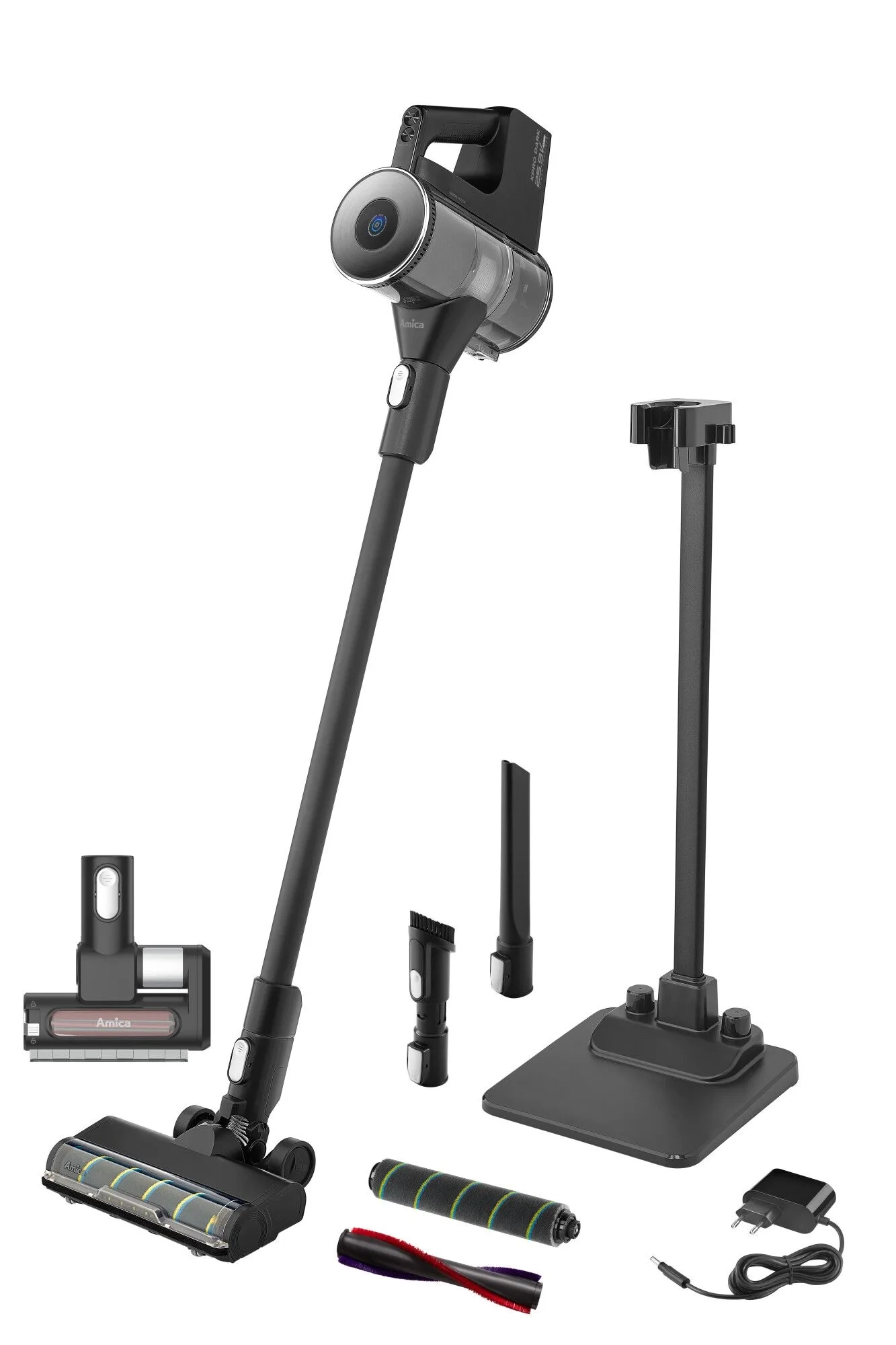 Odkurzacz bezprzewodowy Amica VM XPro Dark 60min Mini elektroszczotka