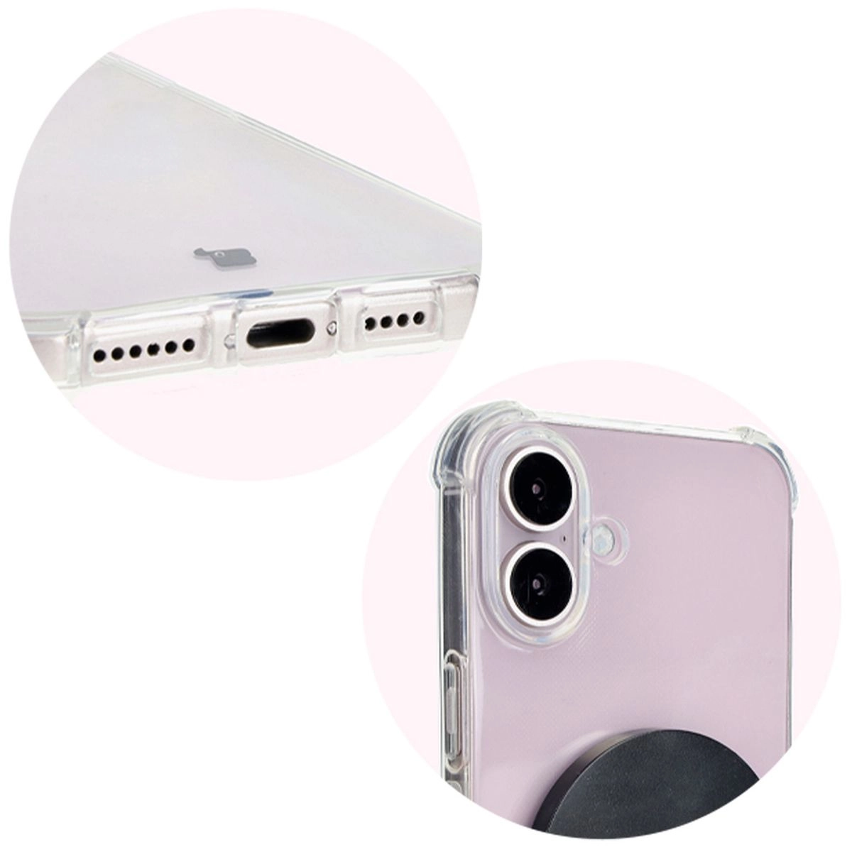 Etui Bizon Elastyczne Salpa do iPhone 16 Plus Przezroczysty