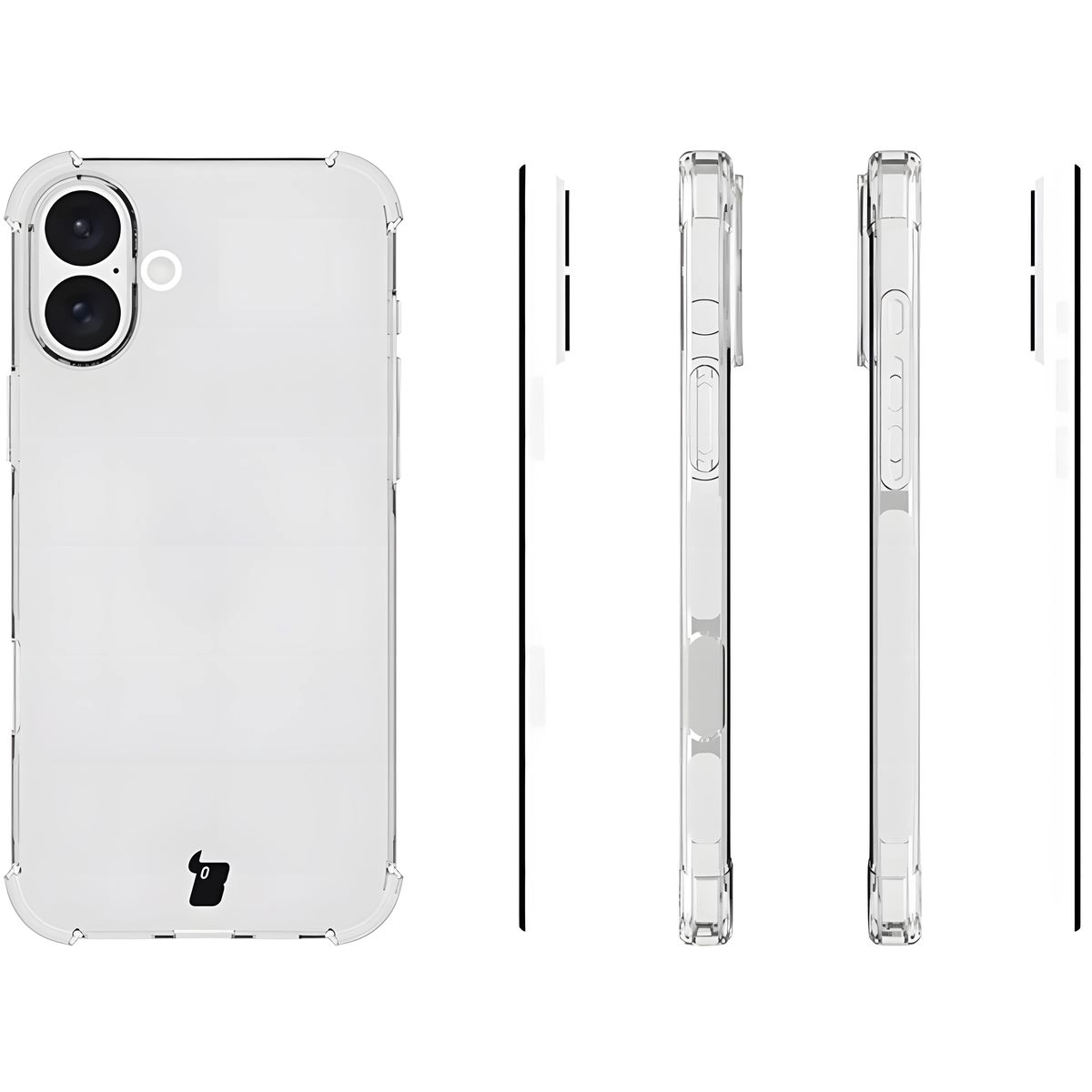 Etui Bizon Elastyczne Salpa do iPhone 16 Plus Przezroczysty