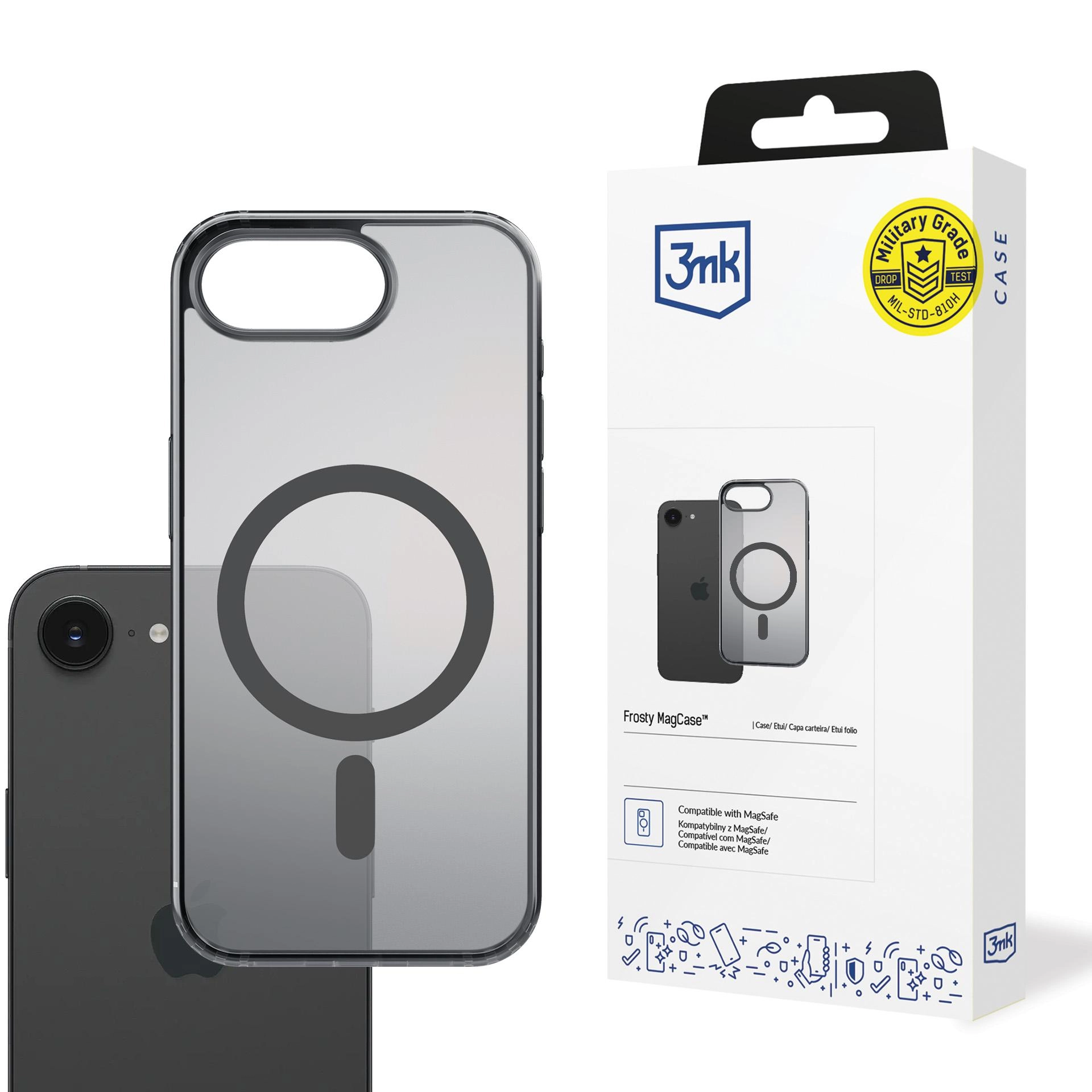 Etui 3mk Frosty MagCase do iPhone 16e Czarny