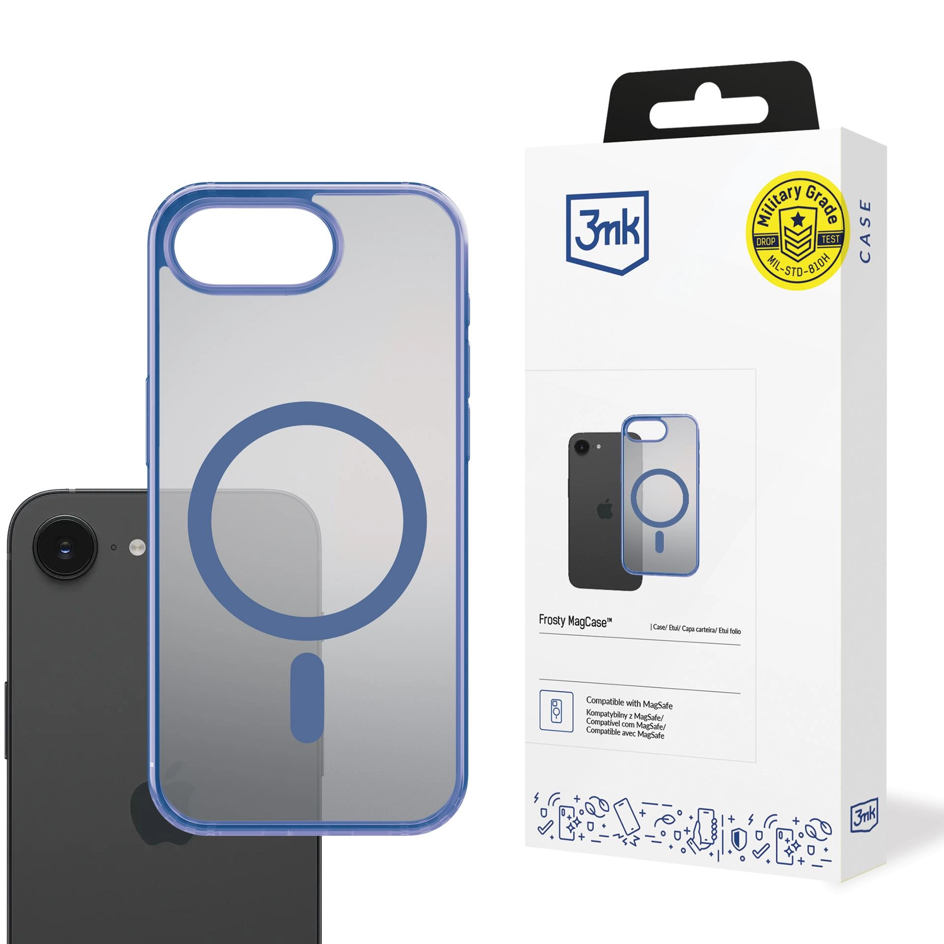 Etui 3mk Frosty MagCase do iPhone 16e Niebieski