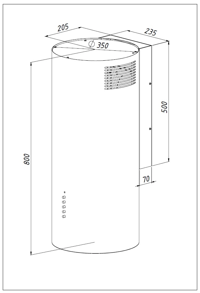 Okap Akpo WK-4 Balmera WL Slim Biały