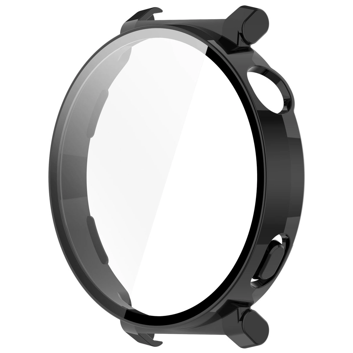 Nakładka na tarczę Bizon ze szkłem do Huawei Watch GT 5 Pro 42mm Czarny