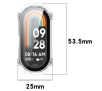 Nakładka na tarczę Bizon ze szkłem do Xiaomi Smart Band 9 Przezroczysty