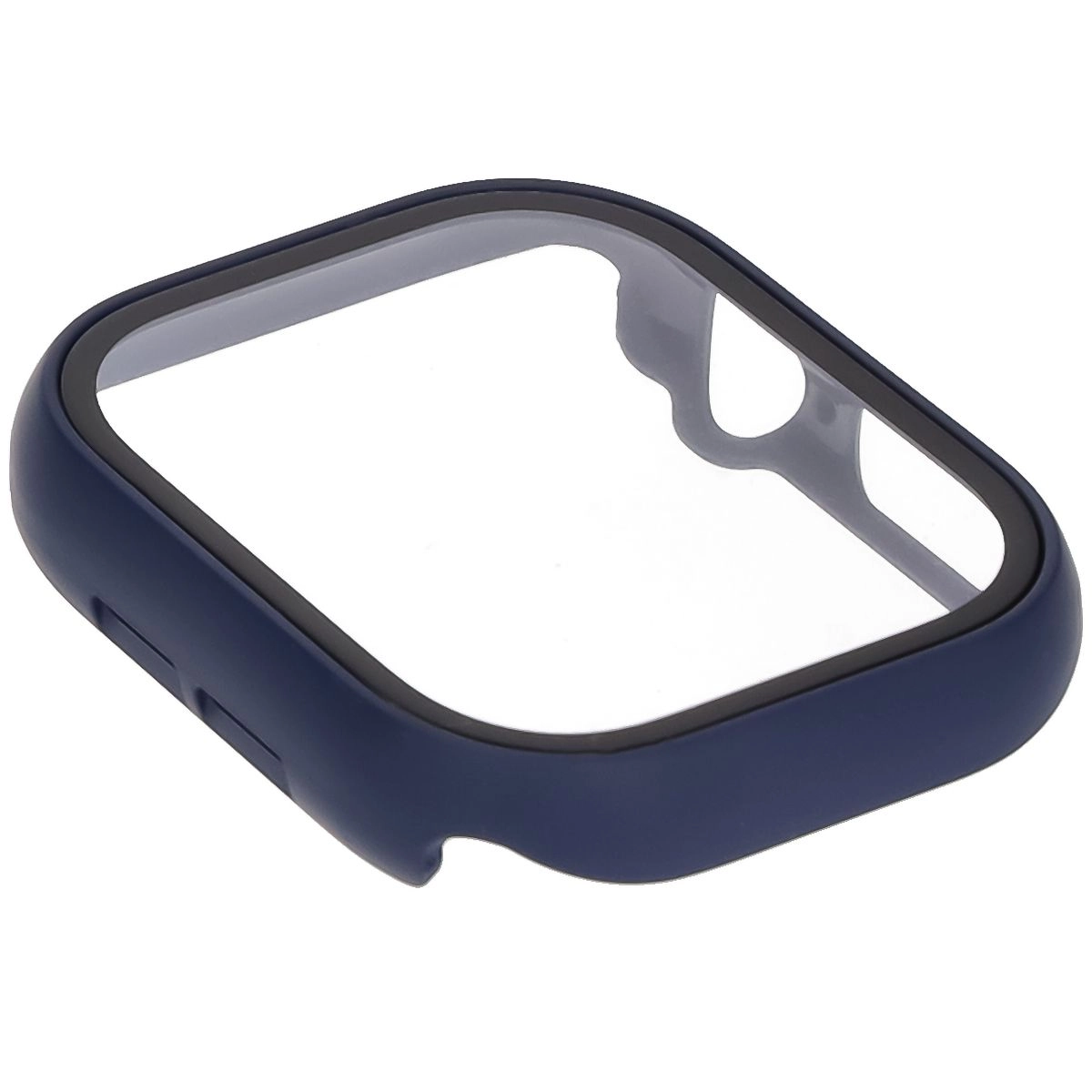 Nakładka na tarczę Bizon ze szkłem do Apple Watch 10 46mm ciemnoNiebieski