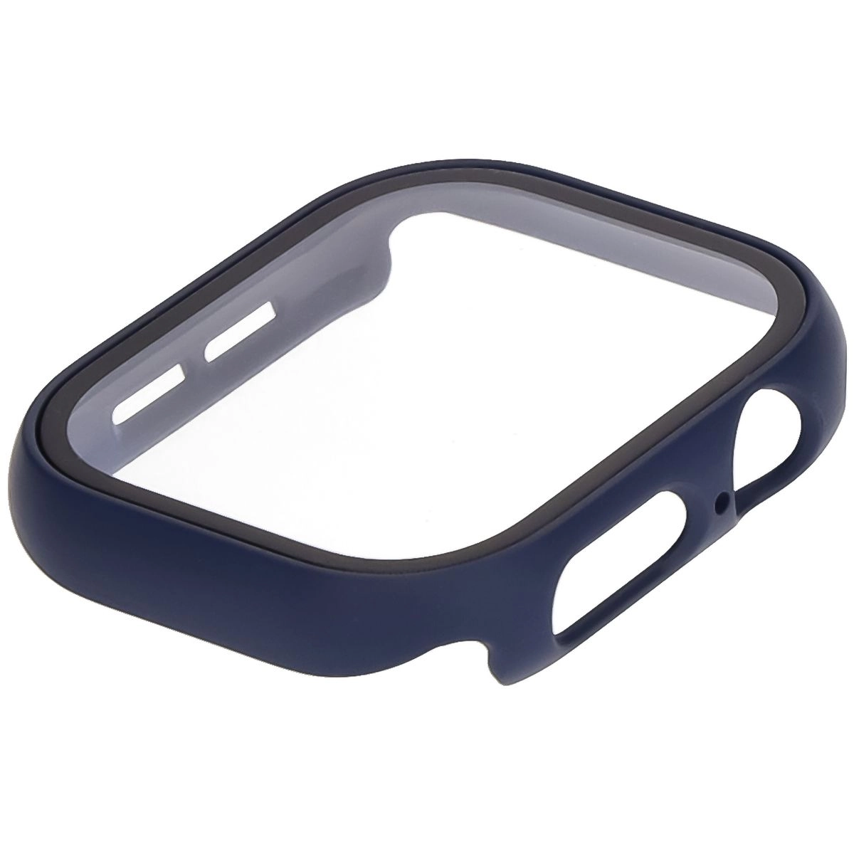 Nakładka na tarczę Bizon ze szkłem do Apple Watch 10 46mm ciemnoNiebieski