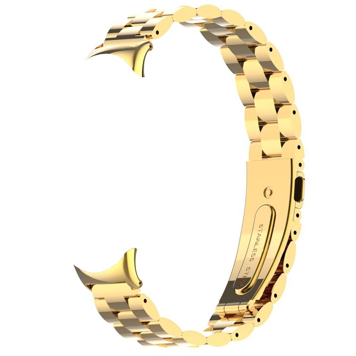 Bransoleta Bizon ze stali nierdzewnej Aura do Xiaomi Smart Band 9/9 NFC/8 Złoty