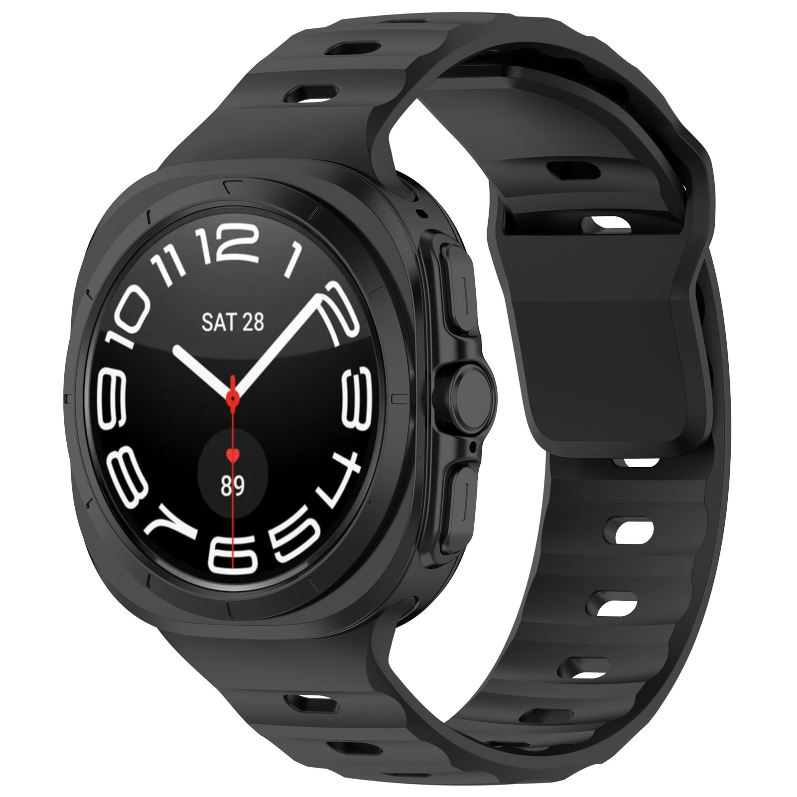 Pasek Bizon Strap Watch Silicone G do Galaxy Watch Ultra 47mm Czarny