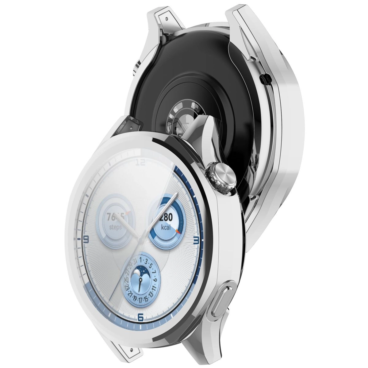 Nakładka na tarczę Bizon Felipe do Huawei Watch GT 5 46mm Srebrny