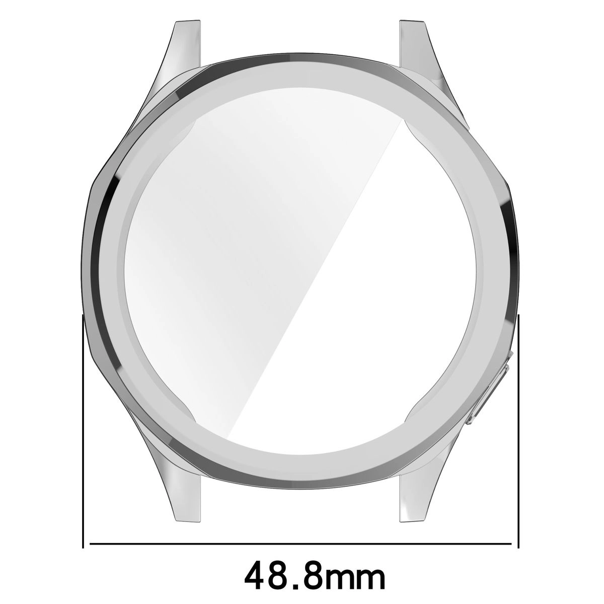 Nakładka na tarczę Bizon Felipe do Huawei Watch GT 5 46mm Srebrny