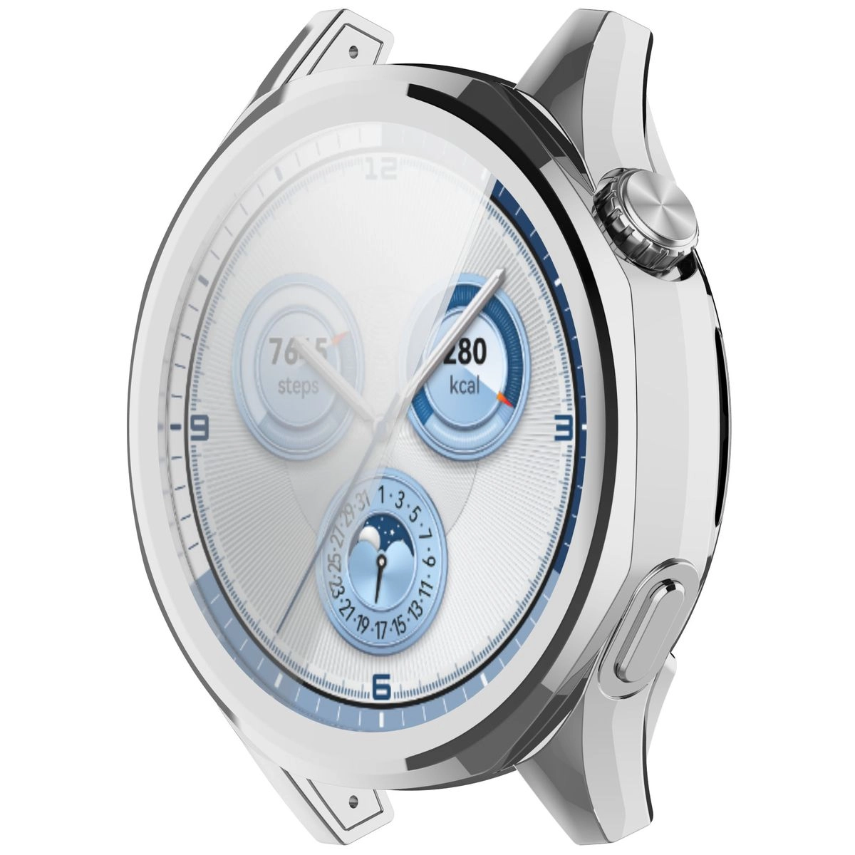 Nakładka na tarczę Bizon Felipe do Huawei Watch GT 5 46mm Srebrny
