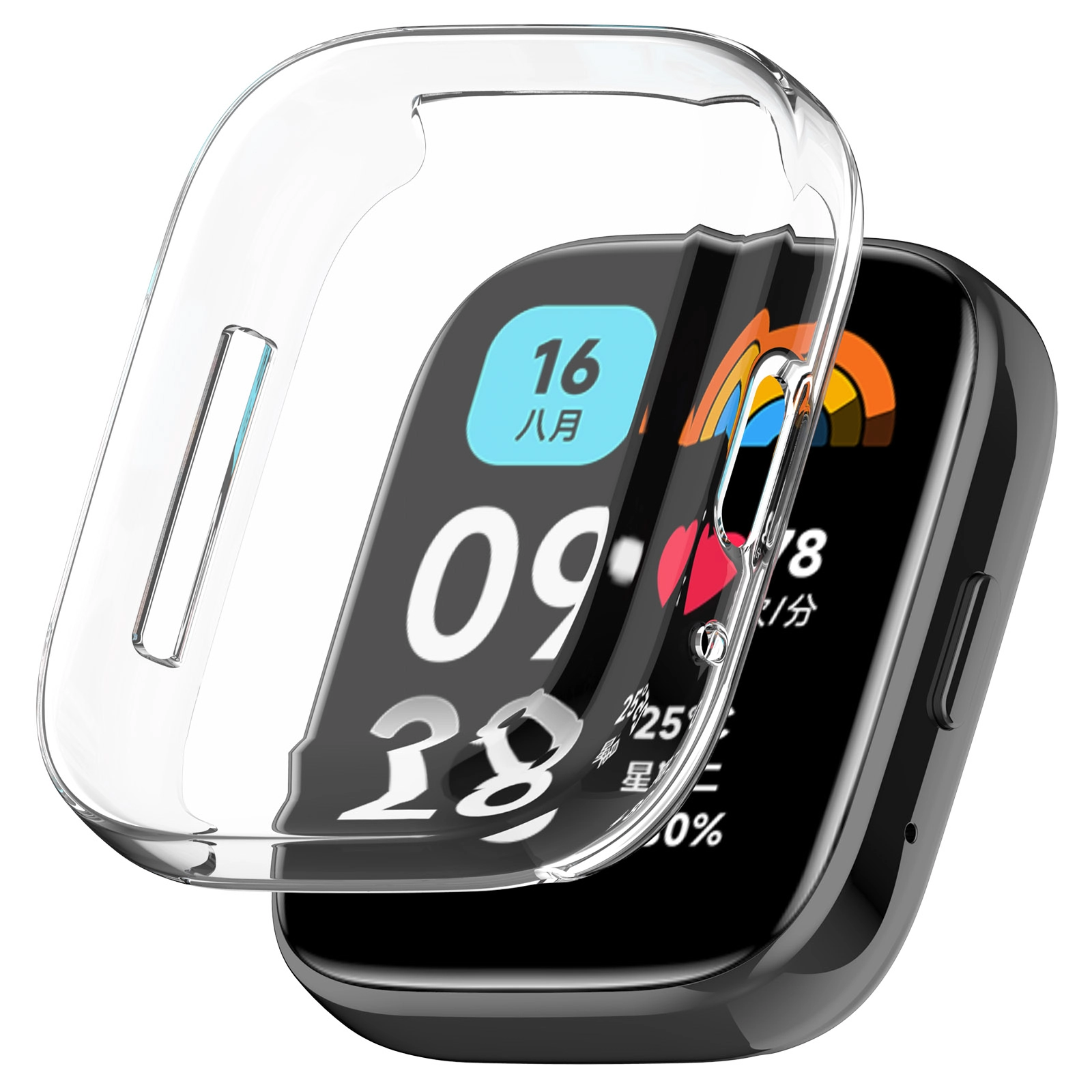 Nakładka na tarczę Bizon Felipe do Xiaomi Redmi Watch 3 Active Przezroczysty