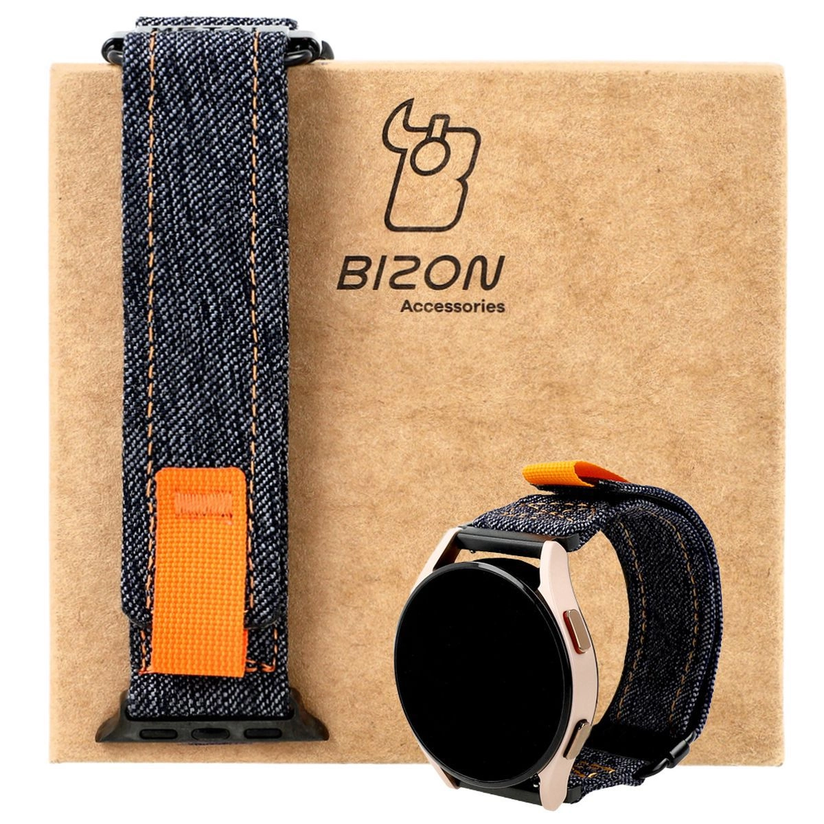 Pasek Bizon Strap Watch Urban do Galaxy Watch 20mm Niebieski jeans