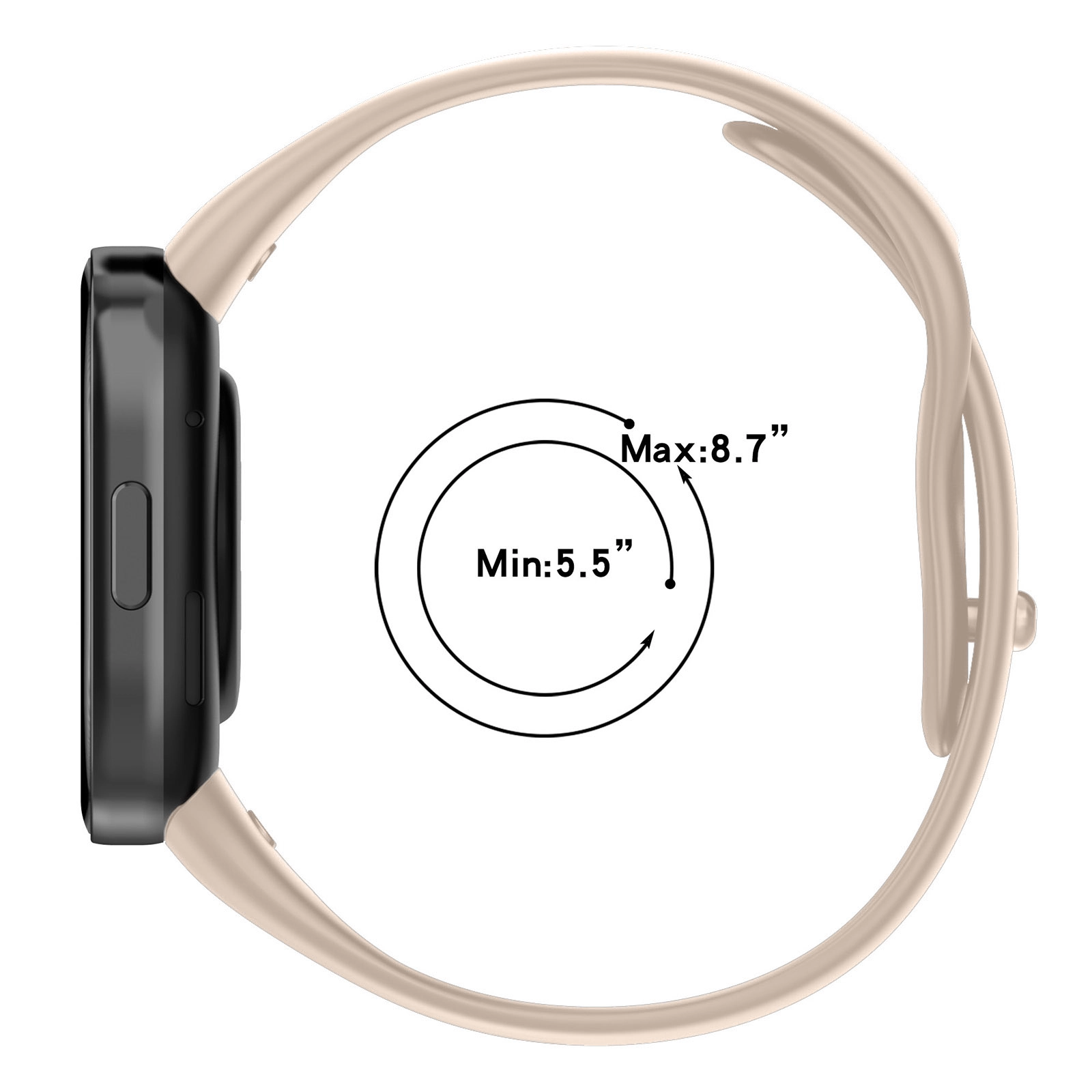 Pasek Bizon Strap Watch Dots do Xiaomi Redmi Watch 3 Beżowy
