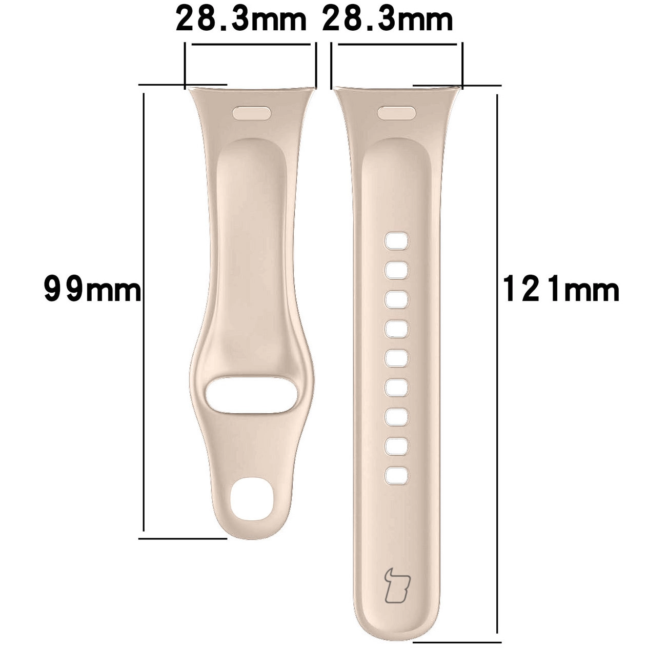 Pasek Bizon Strap Watch Dots do Xiaomi Redmi Watch 3 Beżowy