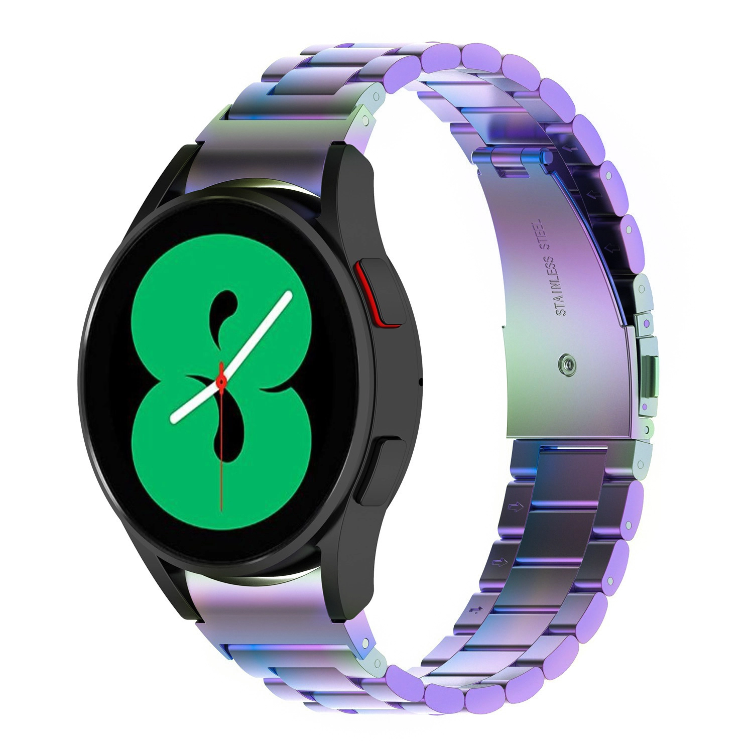 Bransoleta Bizon ze stali nierdzewnej Aura do Samsung Galaxy Watch FE/7/6/6 Classic/5/5 Pro/4/4 Classic Tęczowy