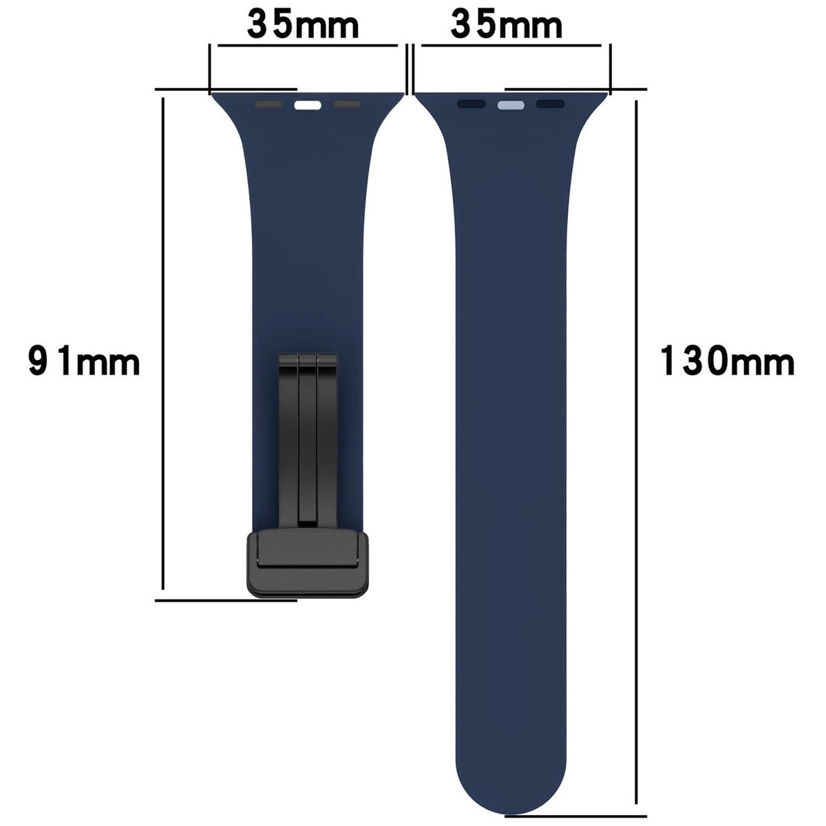 Pasek Bizon Strap Watch Silicone L do Apple Watch 44/45/46/49mm Granatowy