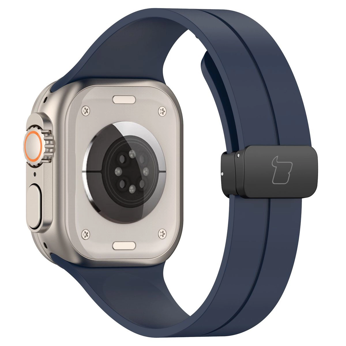 Pasek Bizon Strap Watch Silicone L do Apple Watch 44/45/46/49mm Granatowy