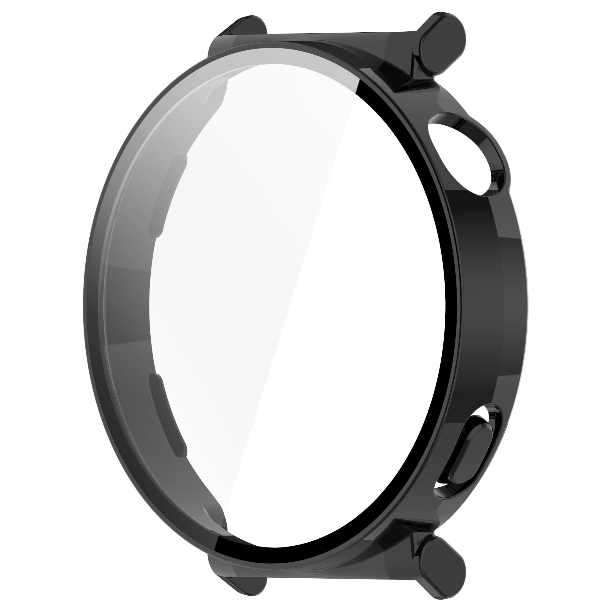 Nakładka na tarczę Bizon ze szkłem do Huawei Watch GT 5 41mm Czarny matowy