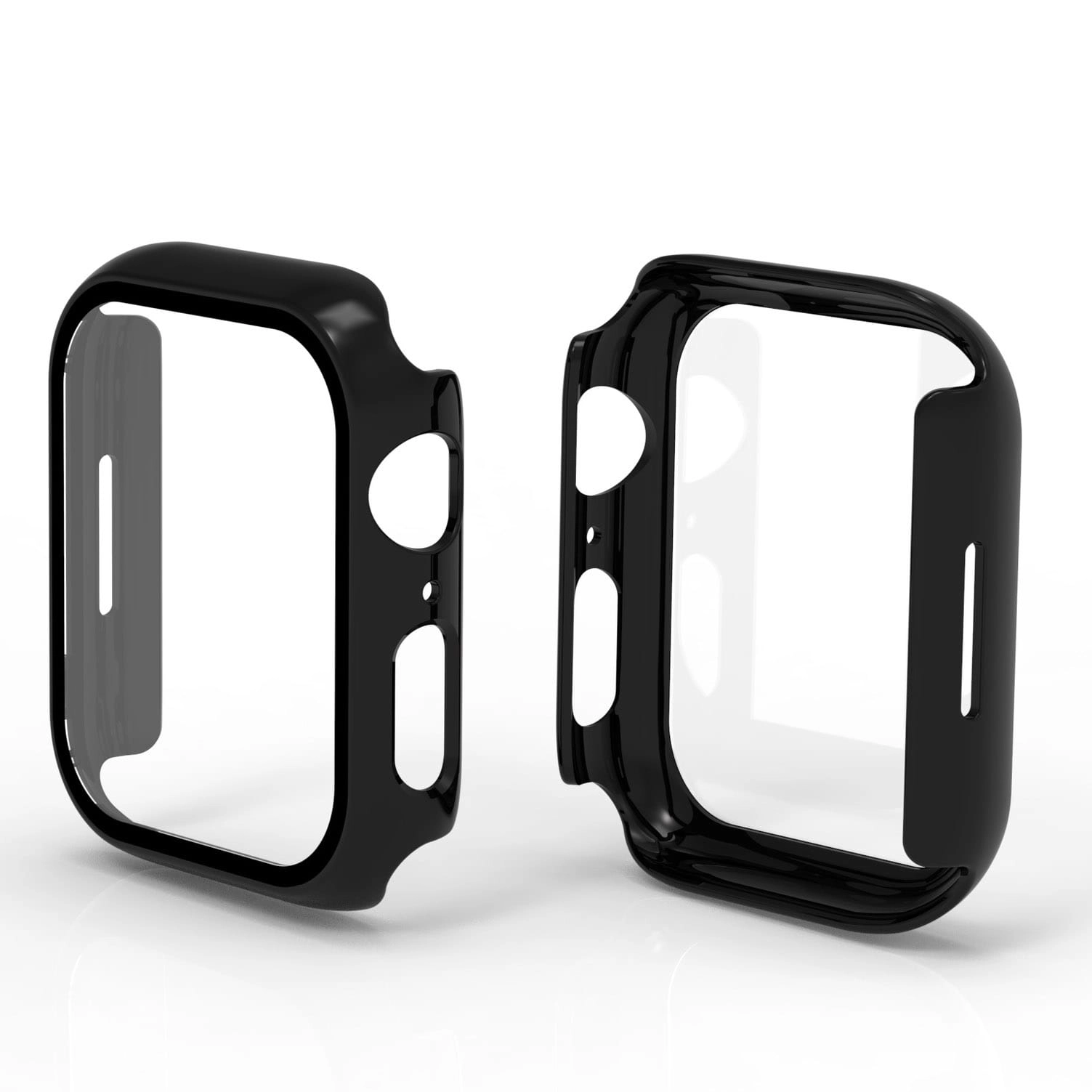 Nakładka na tarczę Bizon ze szkłem do Apple Watch 9/8/7 41mm Czarny